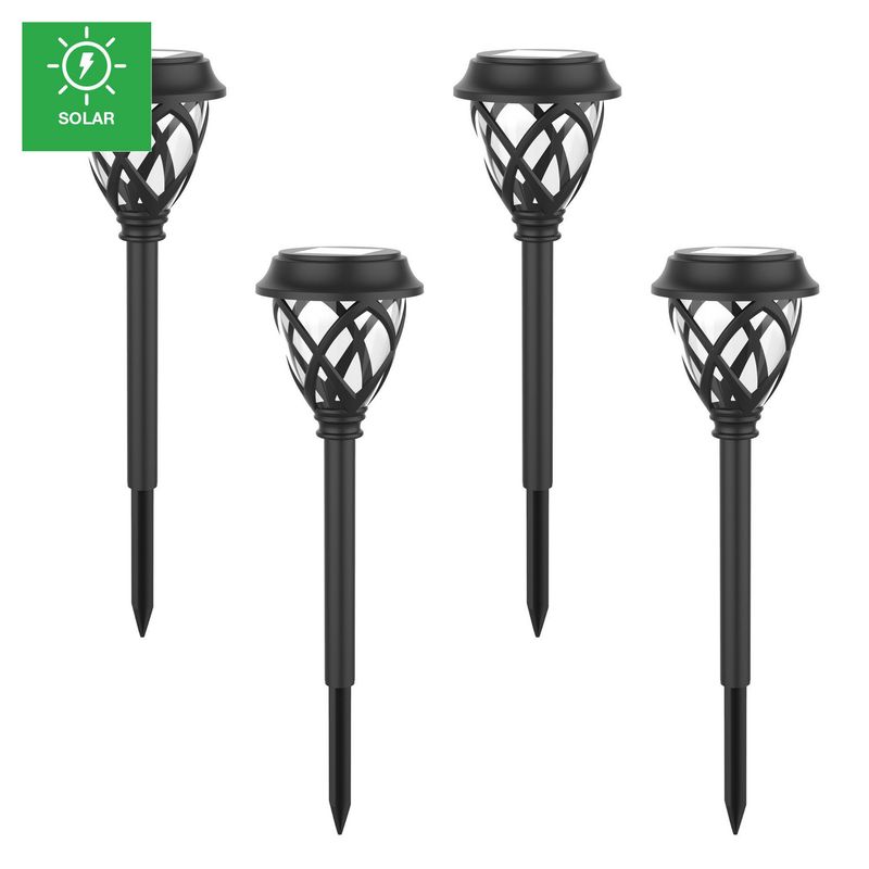 JUST HOME COLLECTION - Set 4 Estancas Solares Lime Negro Luz Fría
