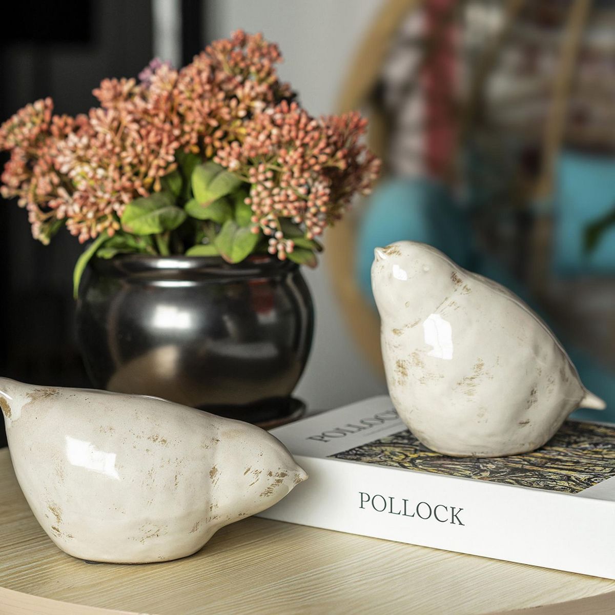 JUST HOME COLLECTION - Pájaro Blanco 14x8x12cm