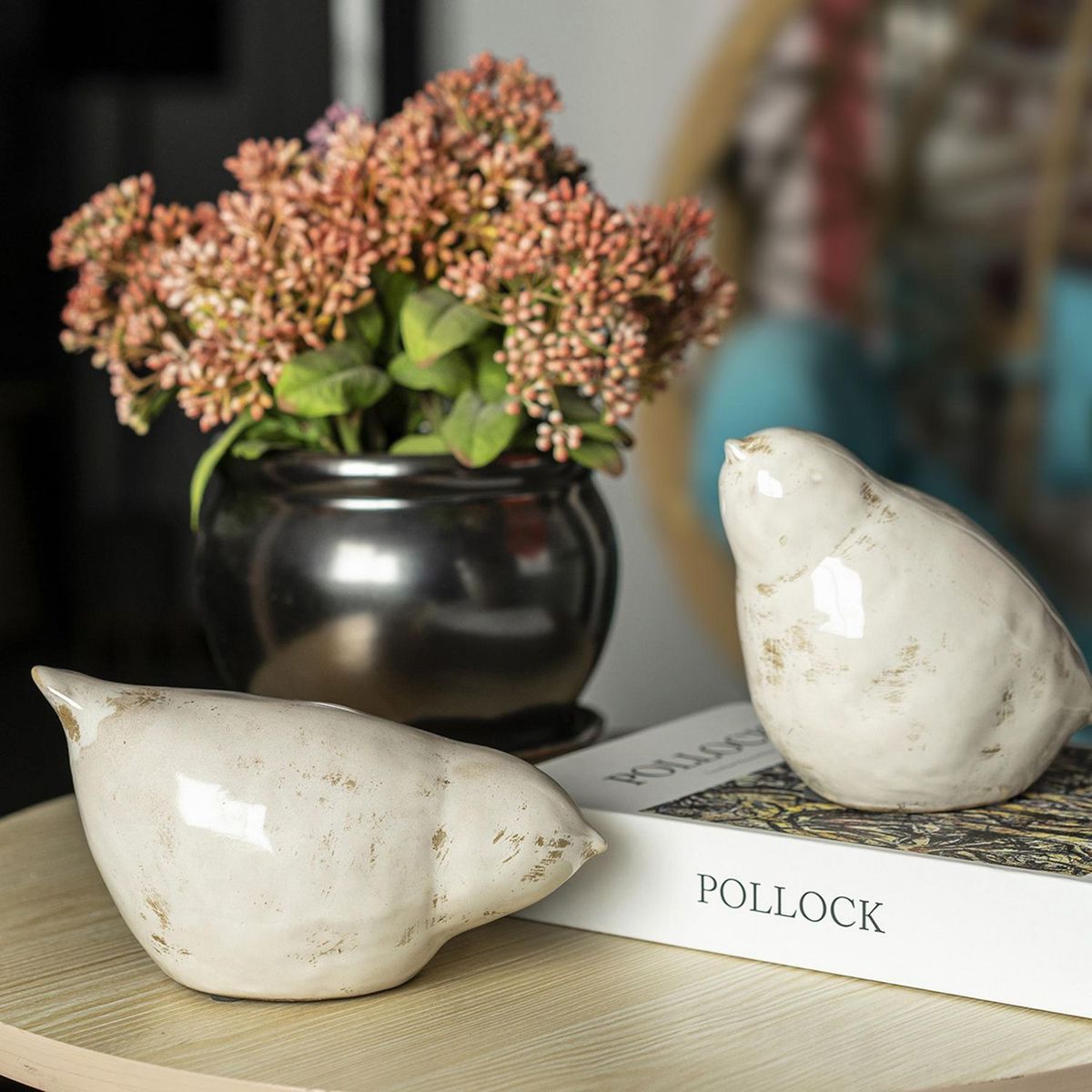 JUST HOME COLLECTION - Pájaro Blanco 17x9x9cm