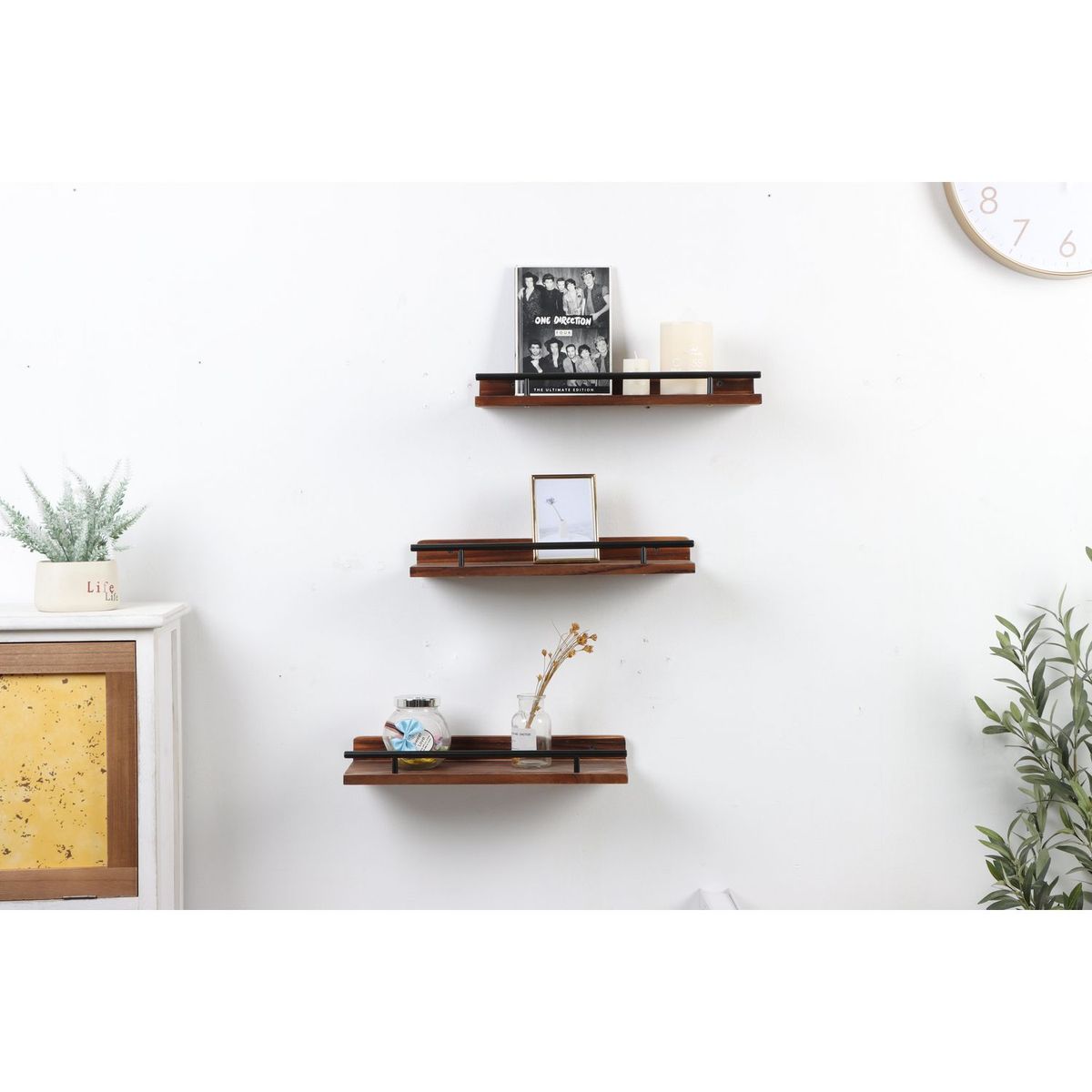 JUST HOME COLLECTION - Set 3 Repisas Flotantes Madera