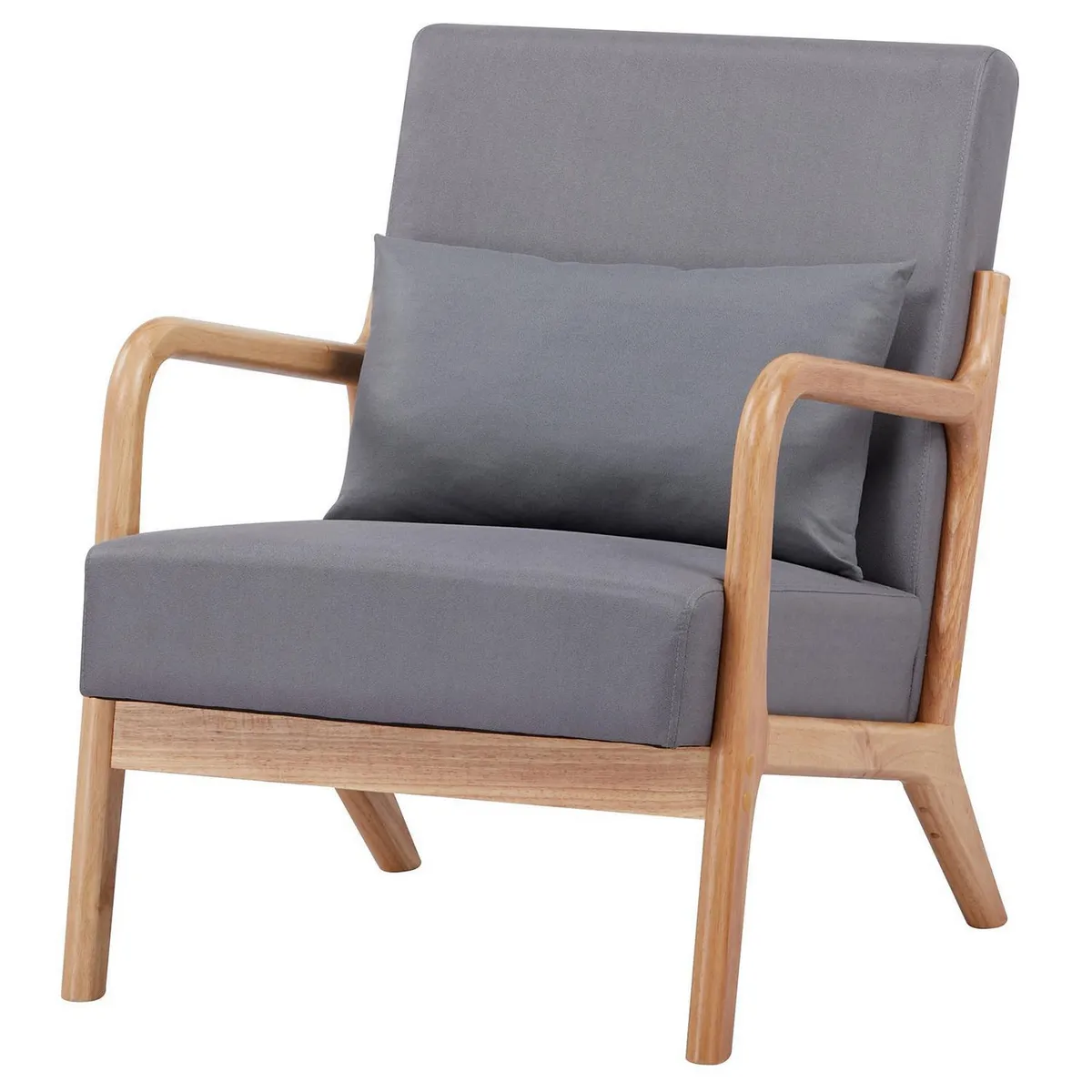 JUST HOME COLLECTION - Poltrona Bodo Gris/Madera