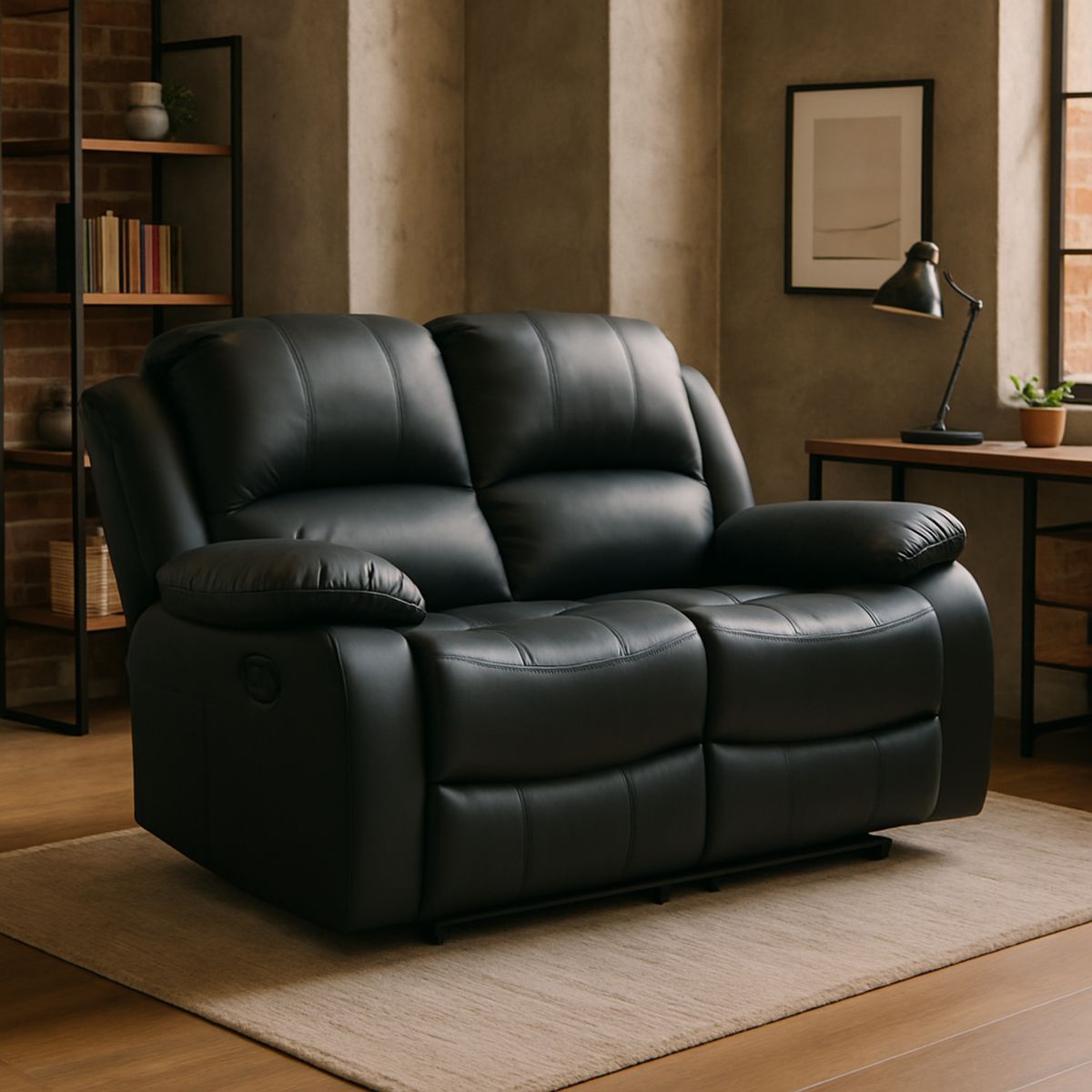 JUST HOME COLLECTION - Sillón Reclinable 2 Cuerpos Calentador Masajeador Atlanta