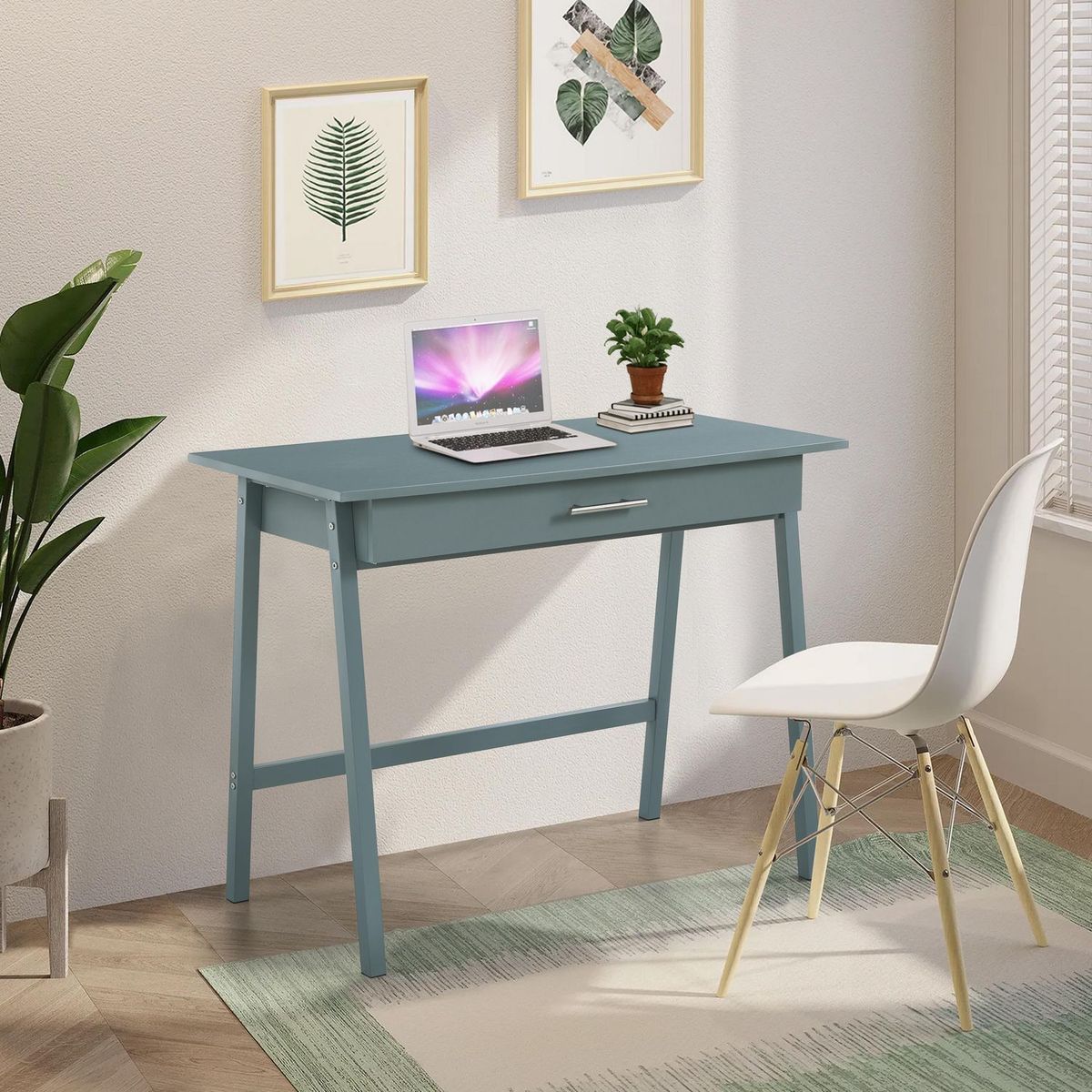 JUST HOME COLLECTION - Escritorio Verde Agua Melamina Sicily 100x77x50cm