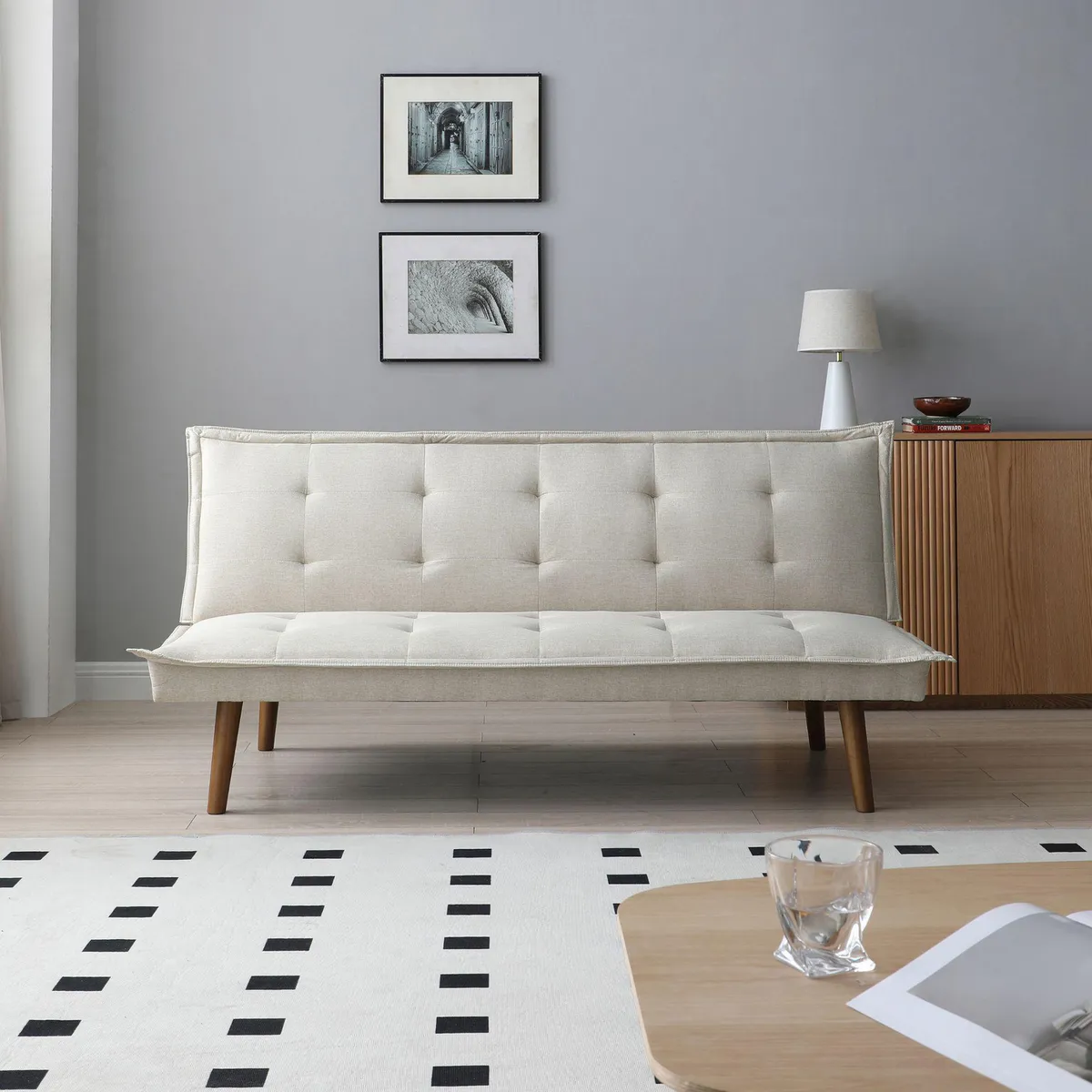 JUST HOME COLLECTION - Sofá Cama Futón Louvre Beige