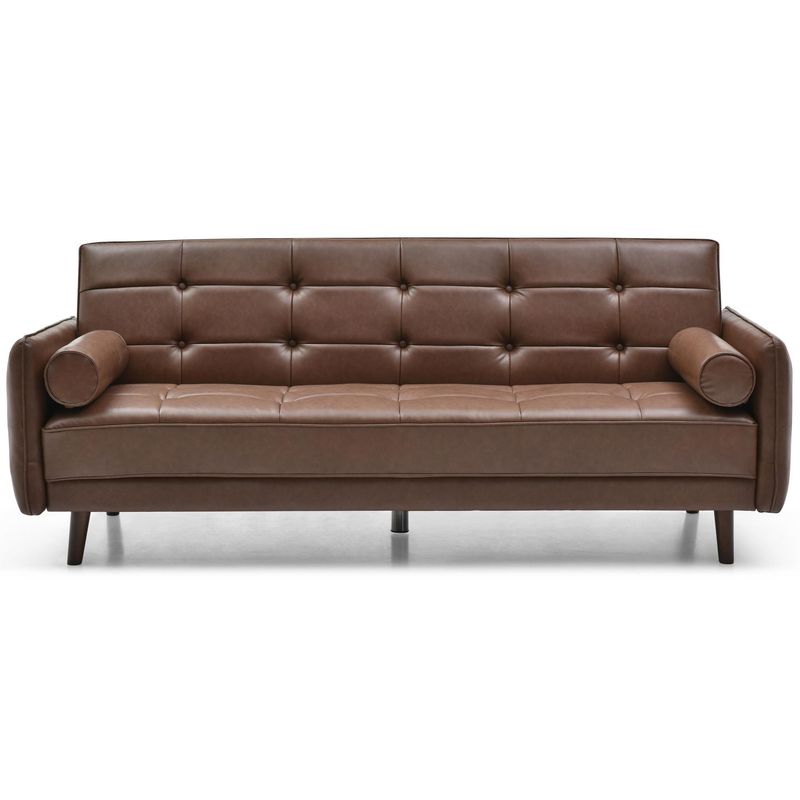 JUST HOME COLLECTION - Sofá Cama Futón con Cojines Decorativos 3 Cuerpos Brooklyn