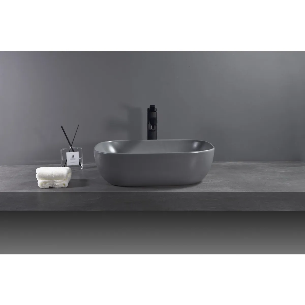 SENSI DACQUA - Lavamanos de Cerámica Ovalado Mármol