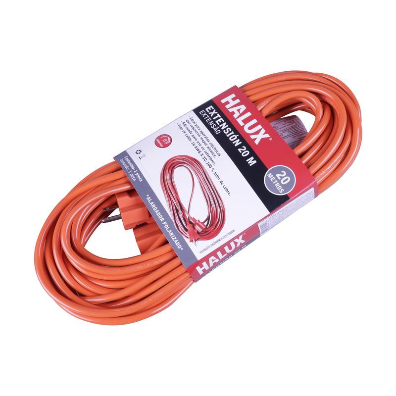 HALUX - Extensión eléctrica naranja Halux de 20 metros