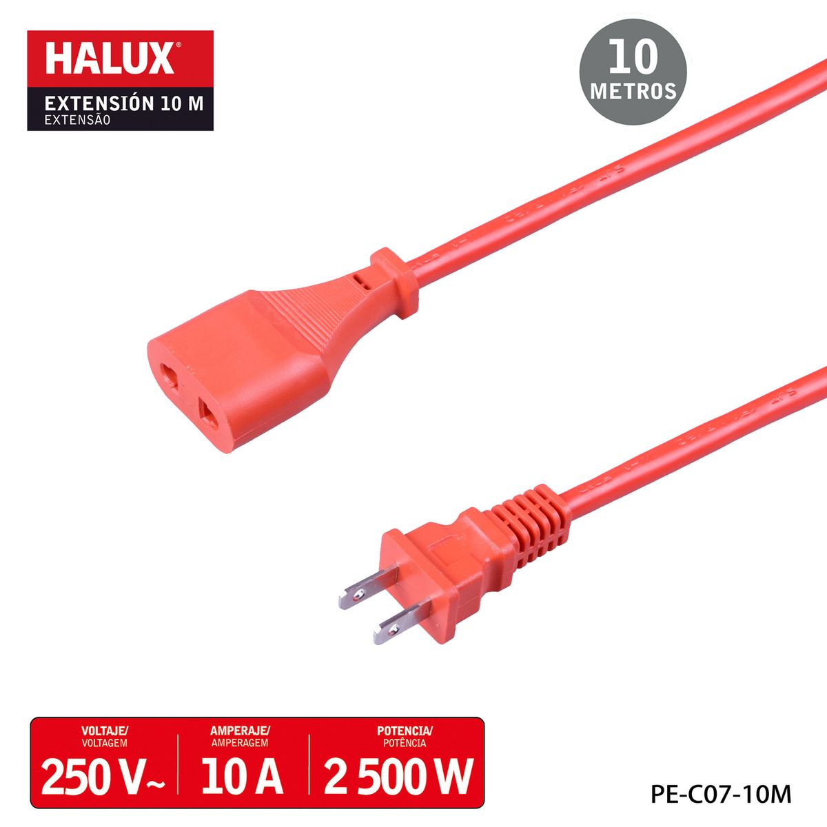 HALUX - Extensión Naranja 16AWG x 10 Metros