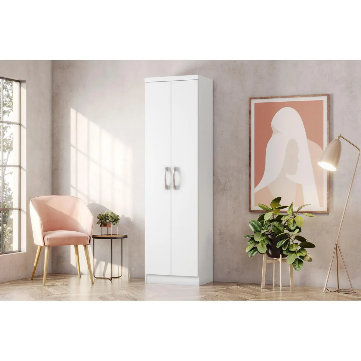 CASA BONITA - Ropero Multiuso 2 Puertas Blanco