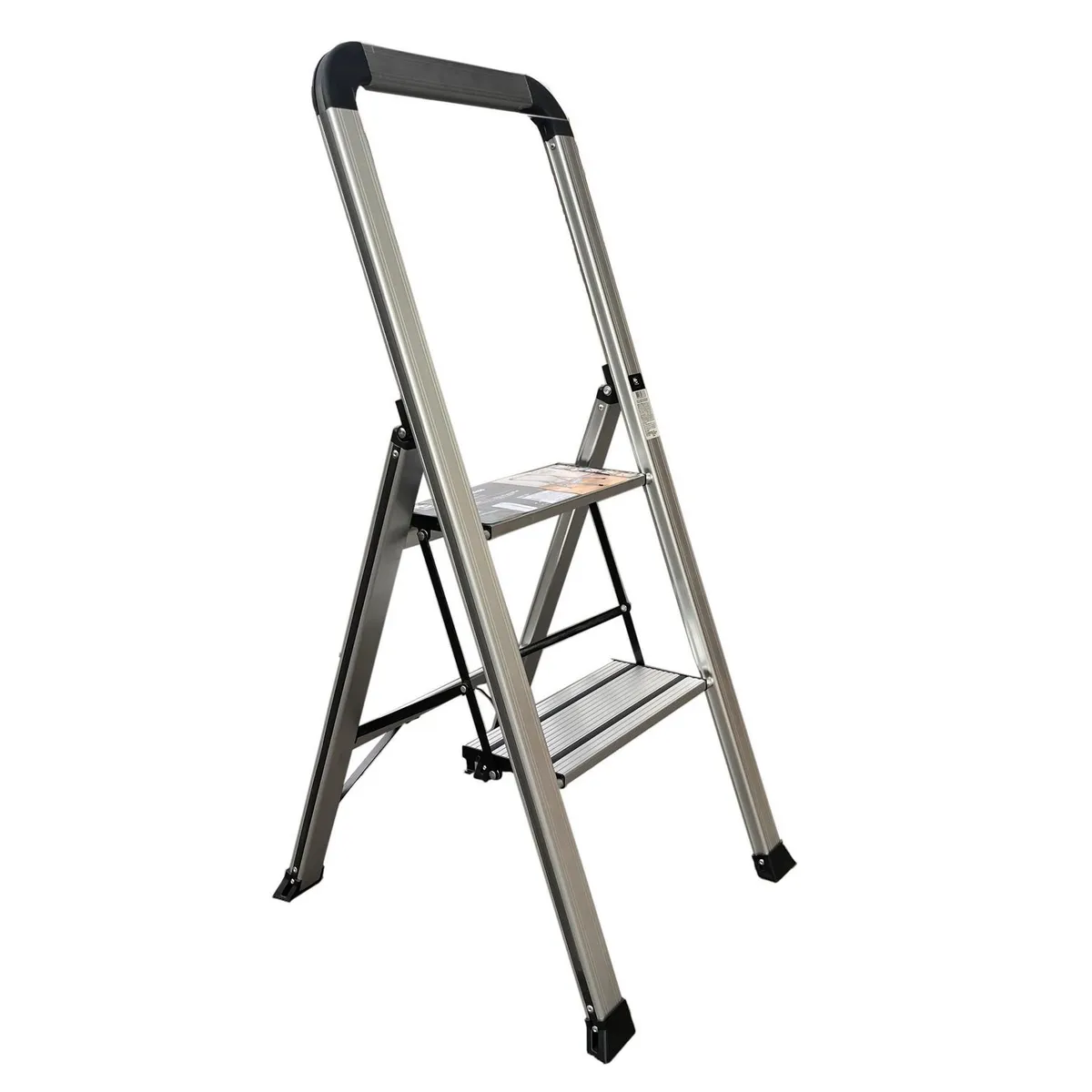 JUST HOME COLLECTION - Escalera de Aluminio 2 Pasos Ultra Delgada