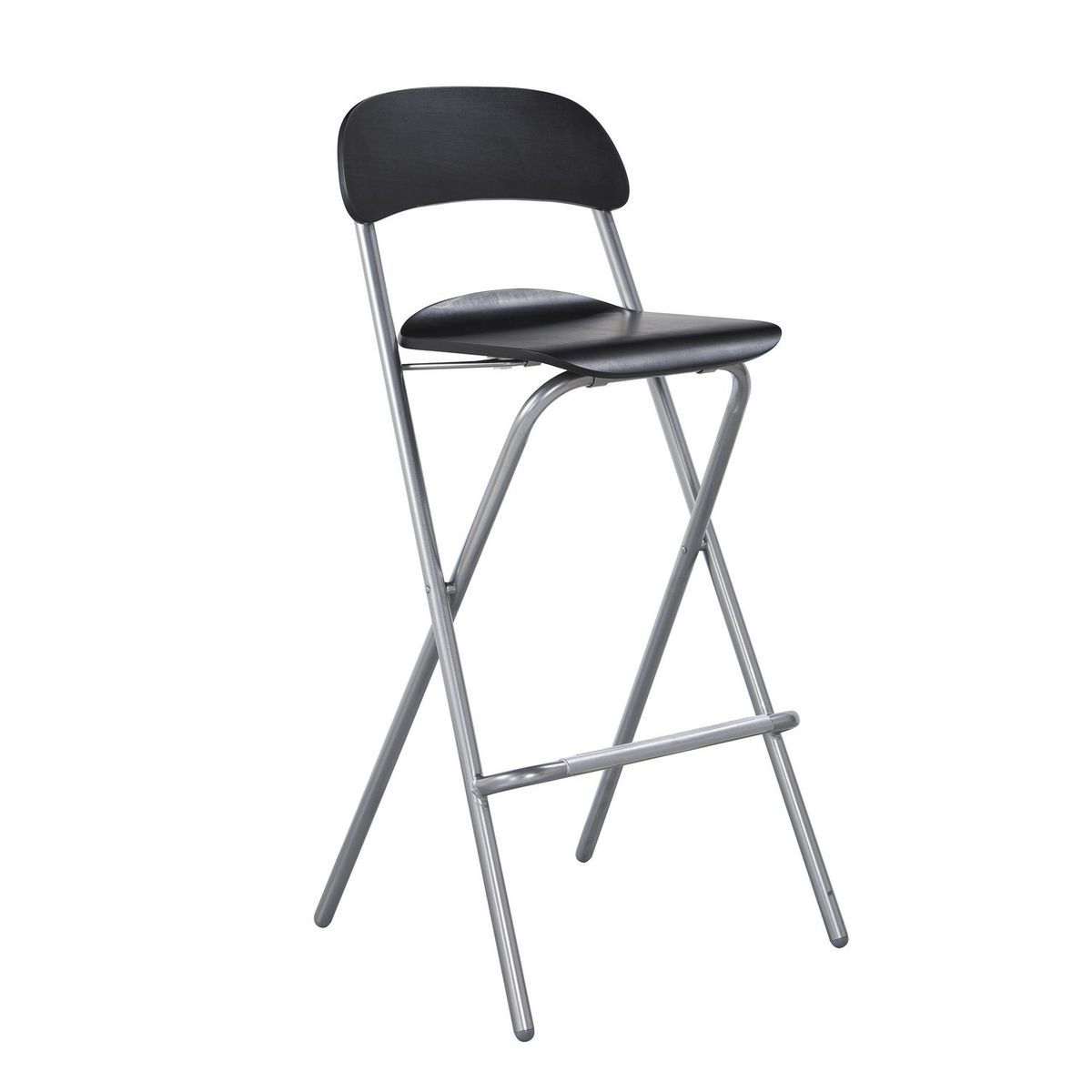 JUST HOME COLLECTION - Silla de Bar Plegable Negra