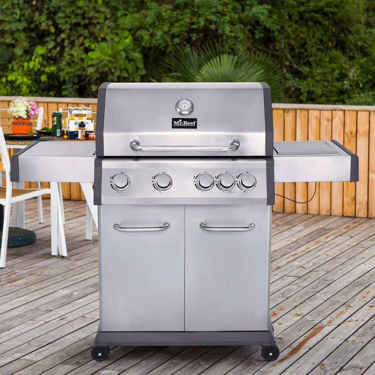 MR BEEF - Parrilla a Gas 4 Quemadores Expert Mr Beef