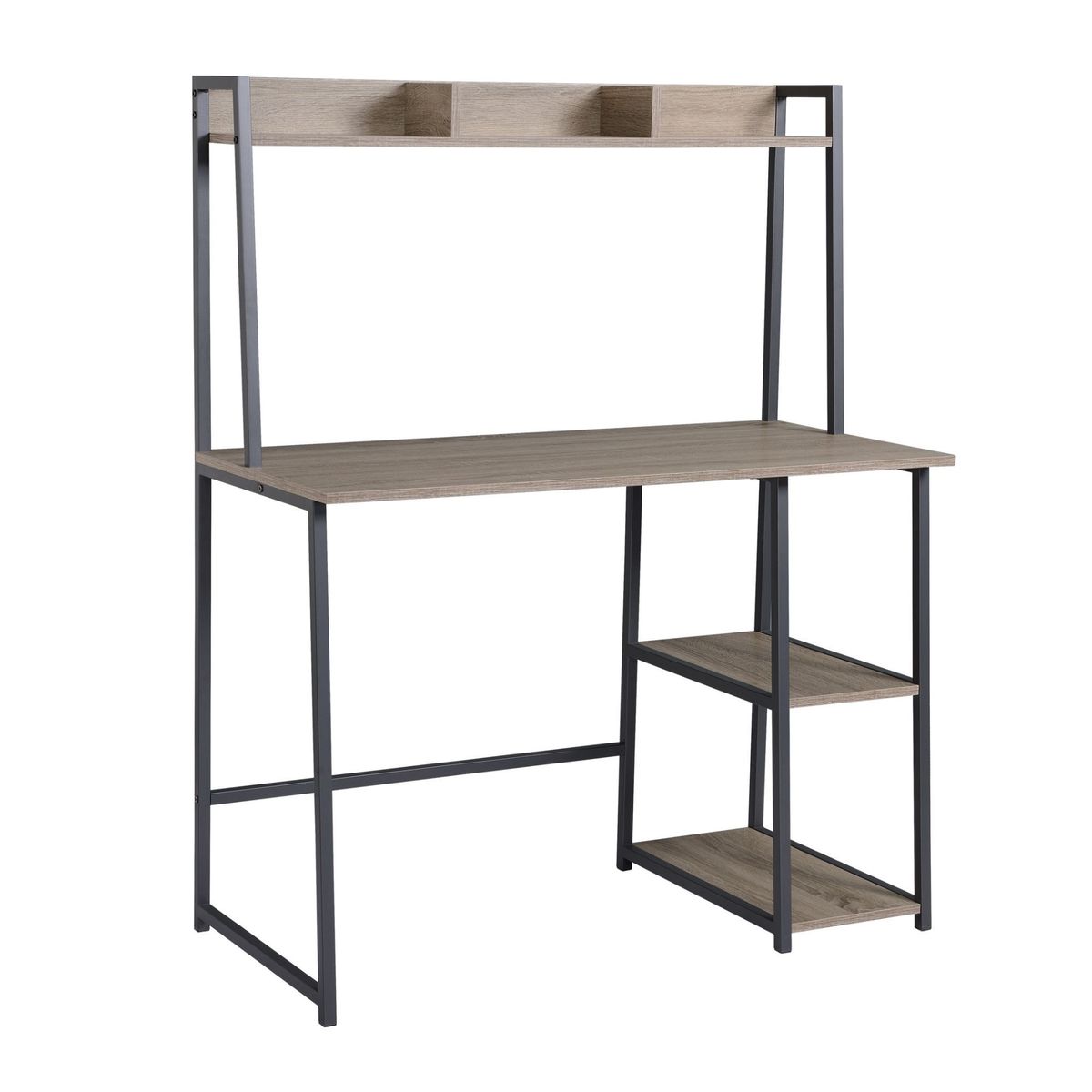 NON BRANDED - Escritorio Cenizo Melamina Kalisz con Estante