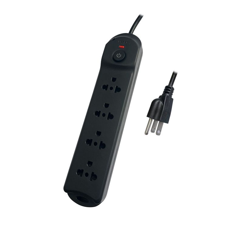 HALUX - Extensión eléctrica Universal 4T 3.0M Negro