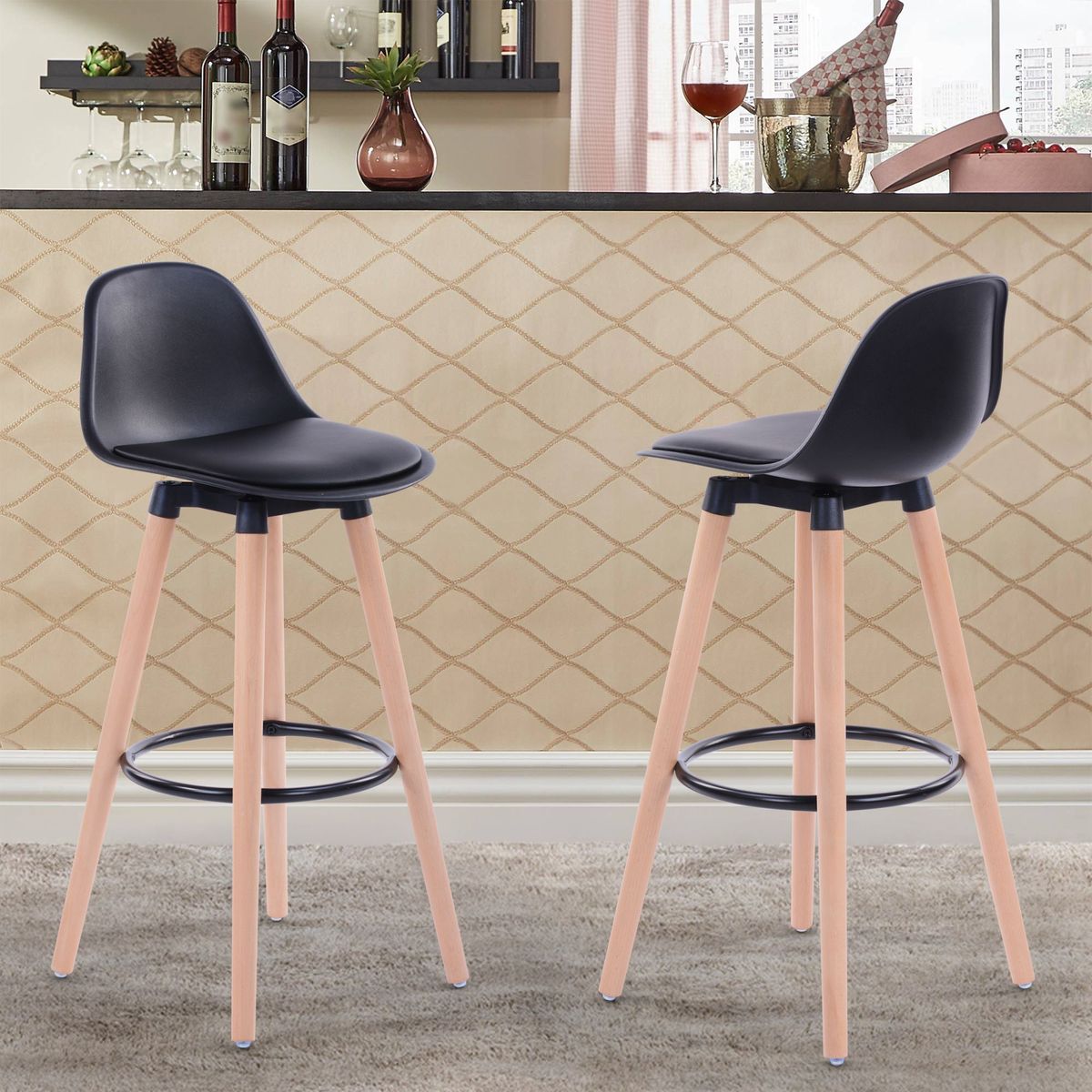 JUST HOME COLLECTION - Set 2 Sillas Bar Fija Presley