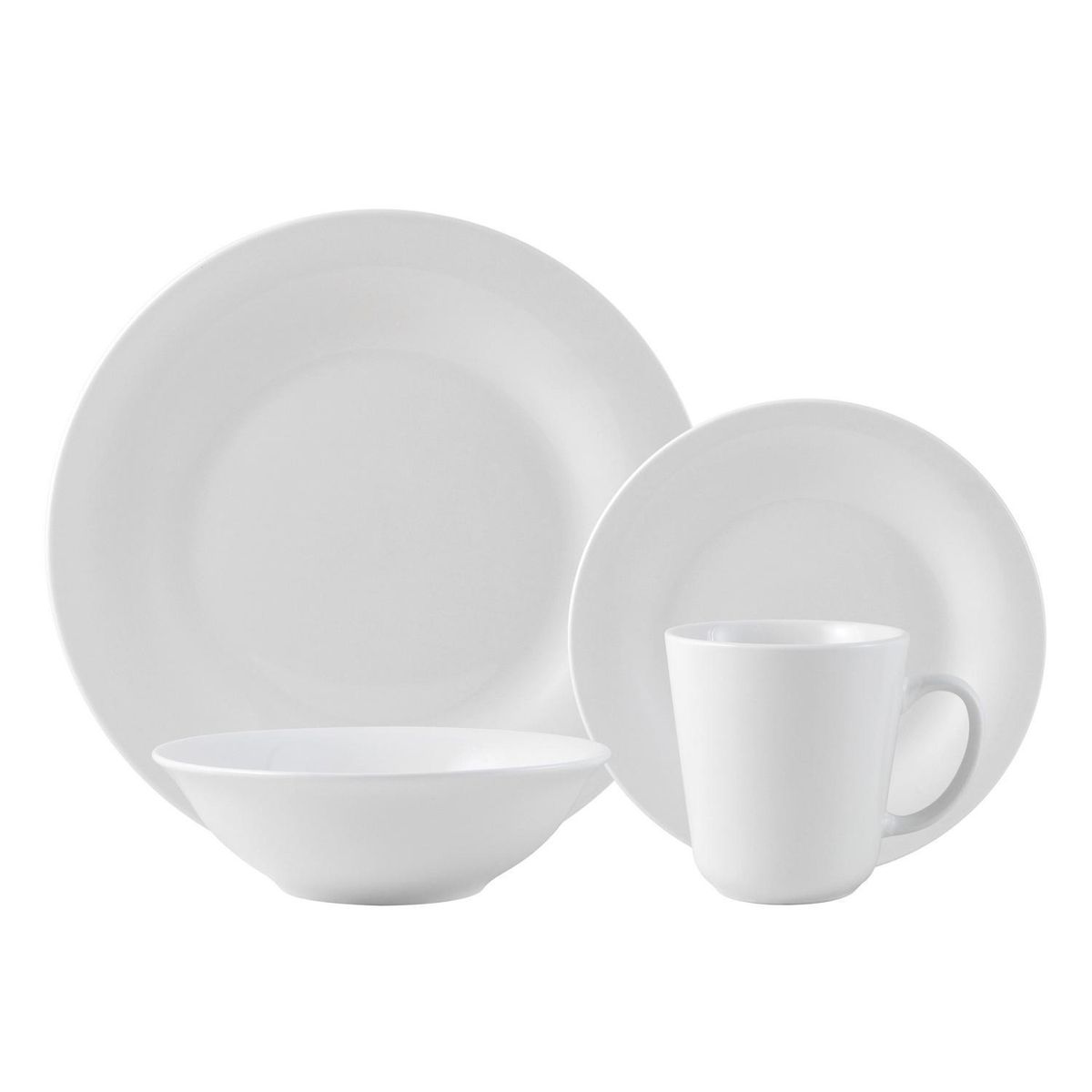 CASA BONITA - Juego de Vajilla 16 Piezas Blanco