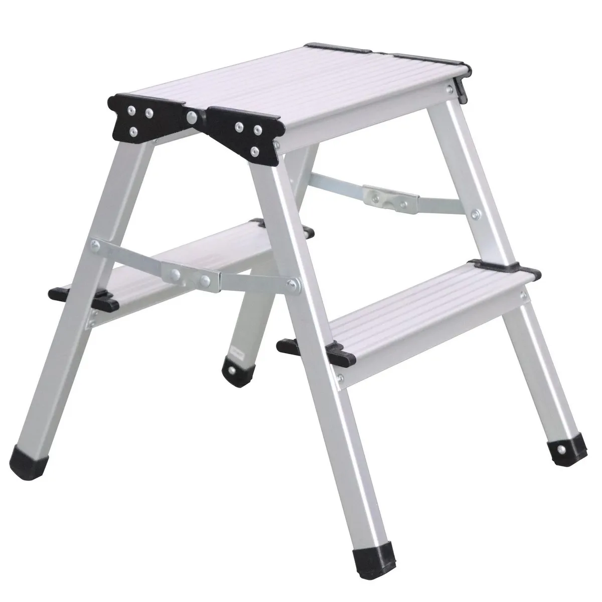 BAUKER - Escalera de tijera de Aluminio 2 pasos