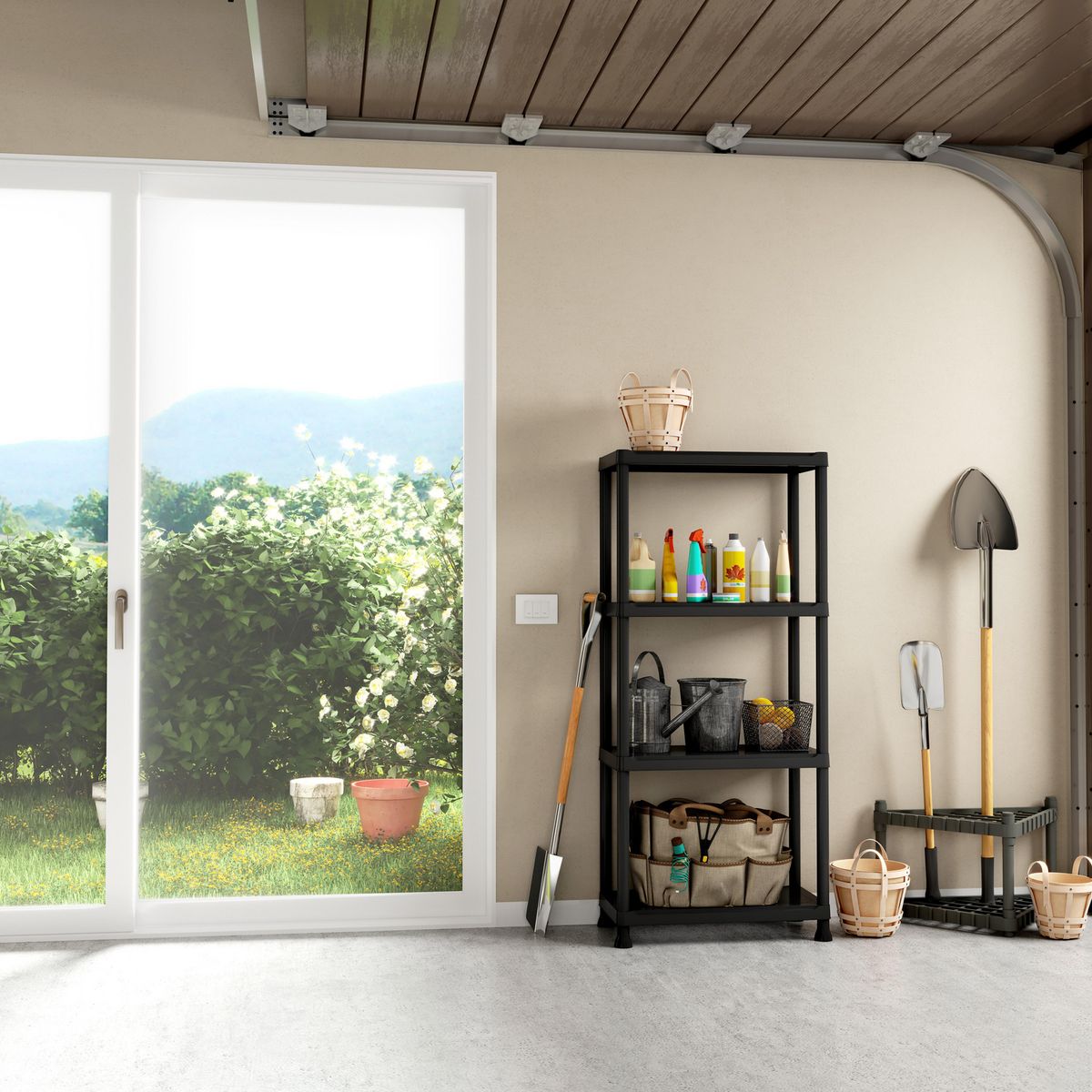 JUST HOME COLLECTION - Estante de Plástico 4 Niveles 60x30x135cm