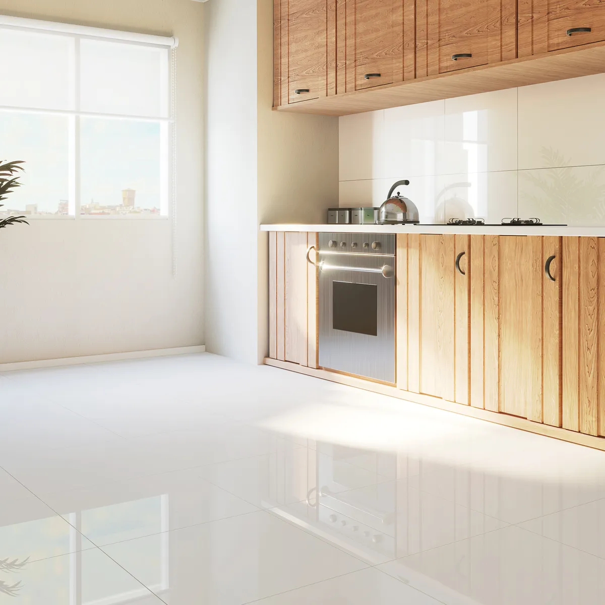 HOLZTEK - Porcelanato Blanco Marmol 60x60cm 1.44m2