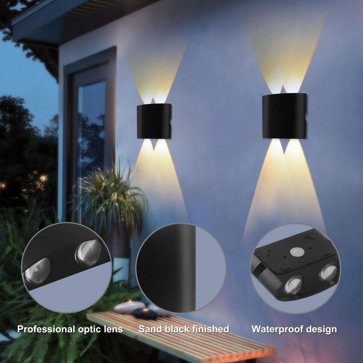 JUST HOME COLLECTION - Farol de Muro LED Luzi Luz Cálida