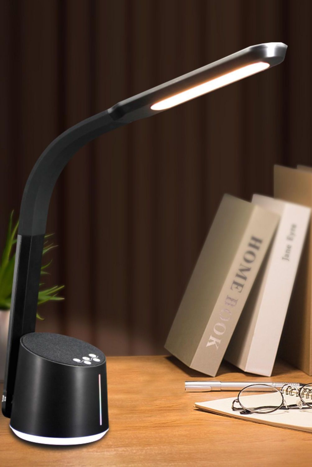 JUST HOME COLLECTION - Lámpara de Escritorio LED Speaker 5W Negra