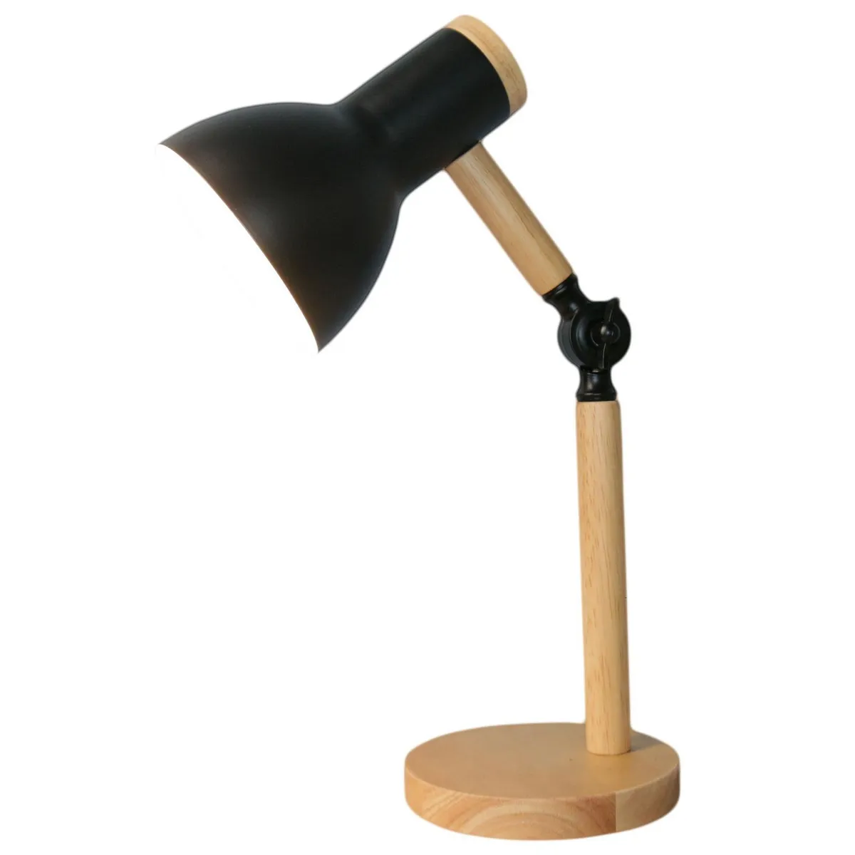 JUST HOME COLLECTION - Lámpara de Escritorio 1L E27 Negro