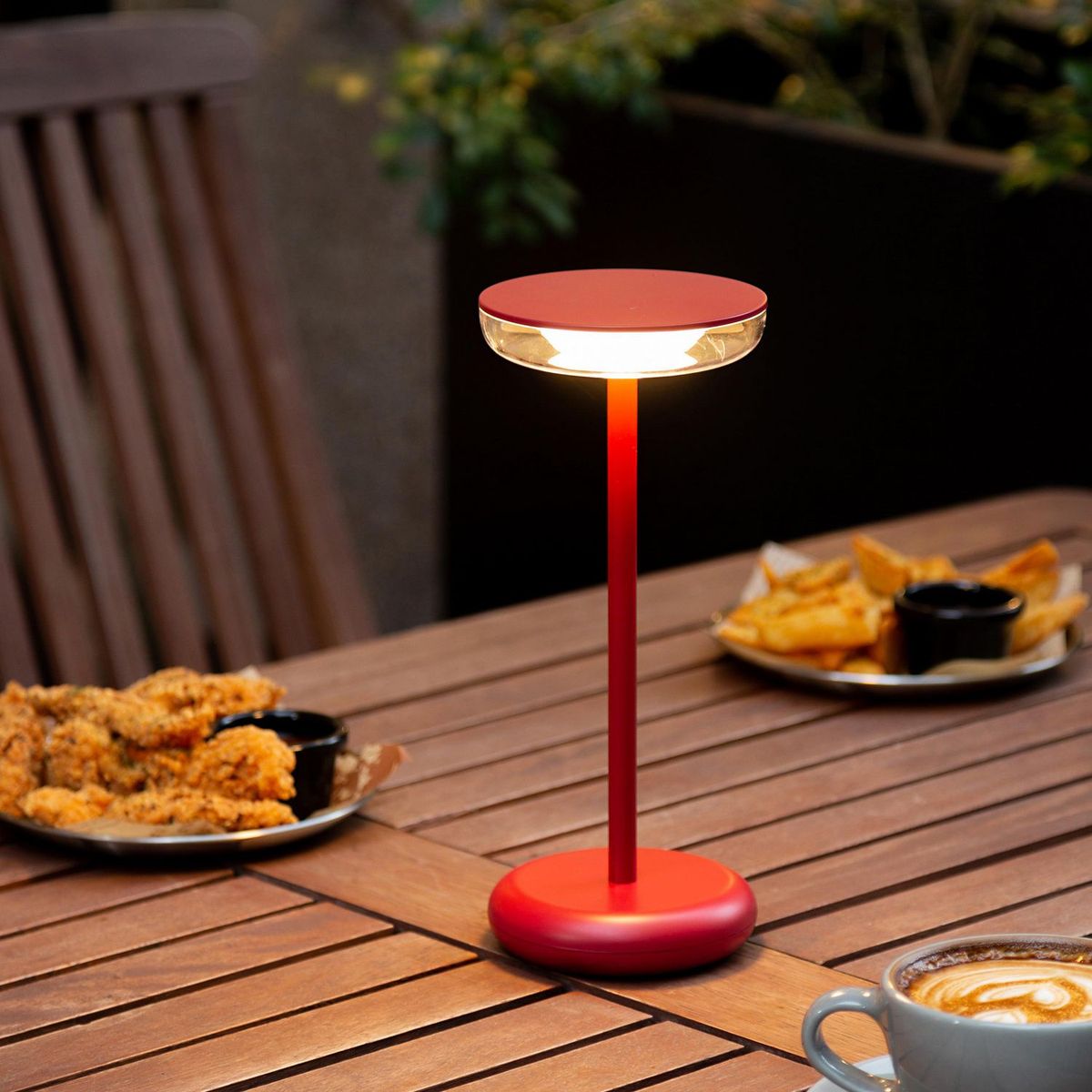 JUST HOME COLLECTION - Lámpara de Mesa LED USB Billu Rojo