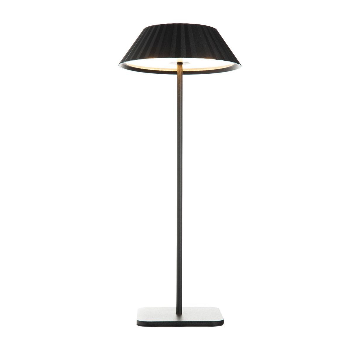 JUST HOME COLLECTION - Lámpara de Mesa LED Inalámbrica Recargable por USB Hat Negro