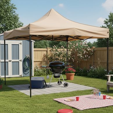 Toldo Plegable 3x3m Protecci�n UPF 50+ Taupe