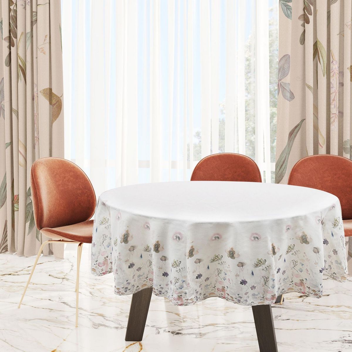 JUST HOME COLLECTION - Mantel Red 180cm Flores