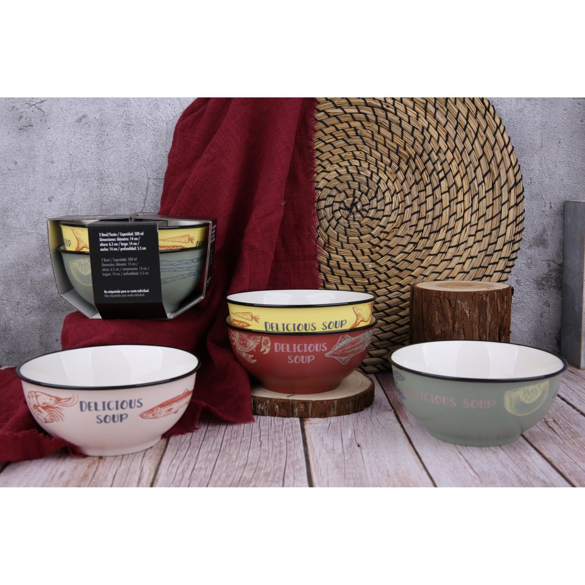 JUST HOME COLLECTION - Set de Bowls 2 Unidades Surtido