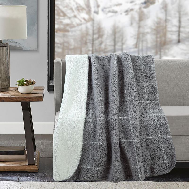 JUST HOME COLLECTION - Manta Sherpa Roll 125x150cm Gris
