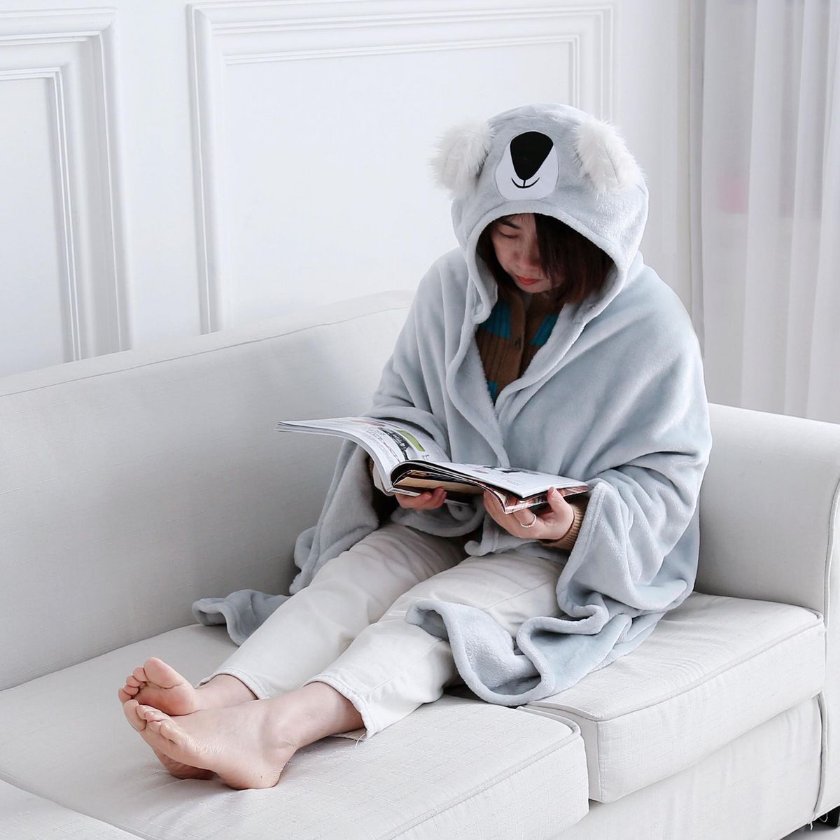 JUST HOME COLLECTION - Manta Gorro Flanel 125x150cm