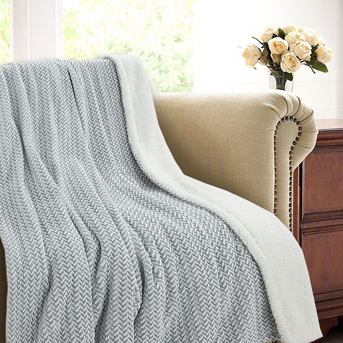 JUST HOME COLLECTION - Manta Urban Jacq 125x150cm Gris