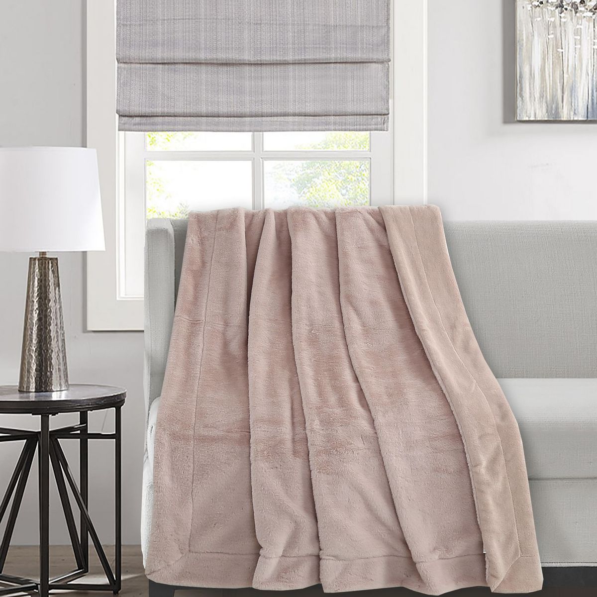 JUST HOME COLLECTION - Manta Clasic Rabit 125x150cm Rosado