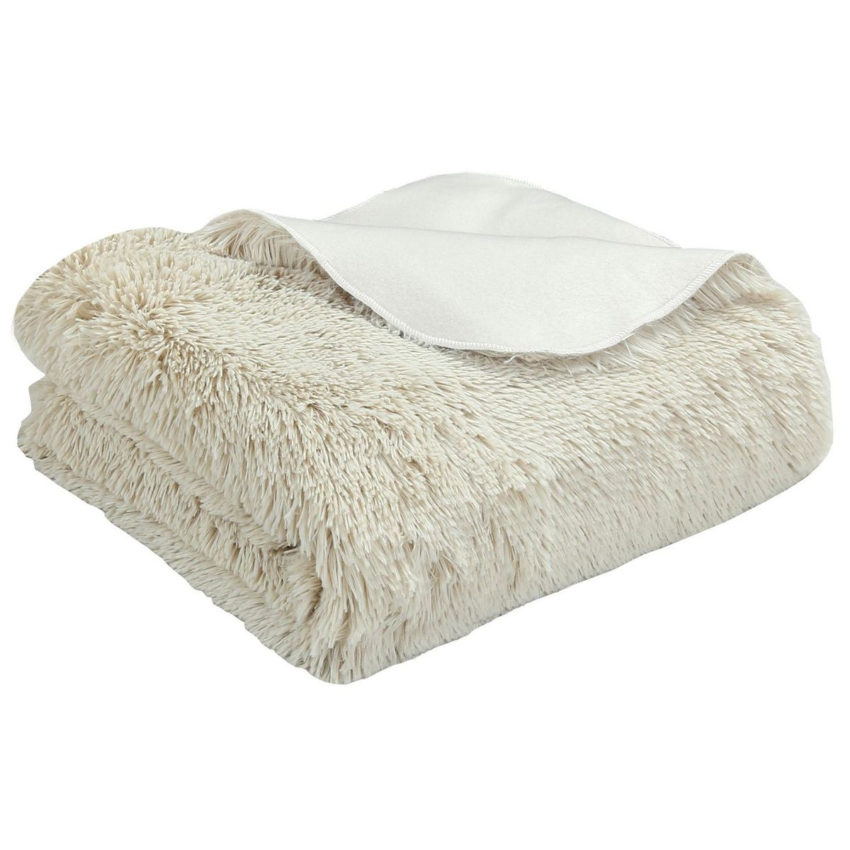 JUST HOME COLLECTION - Manta Clásico Shag 125x150cm Ivory