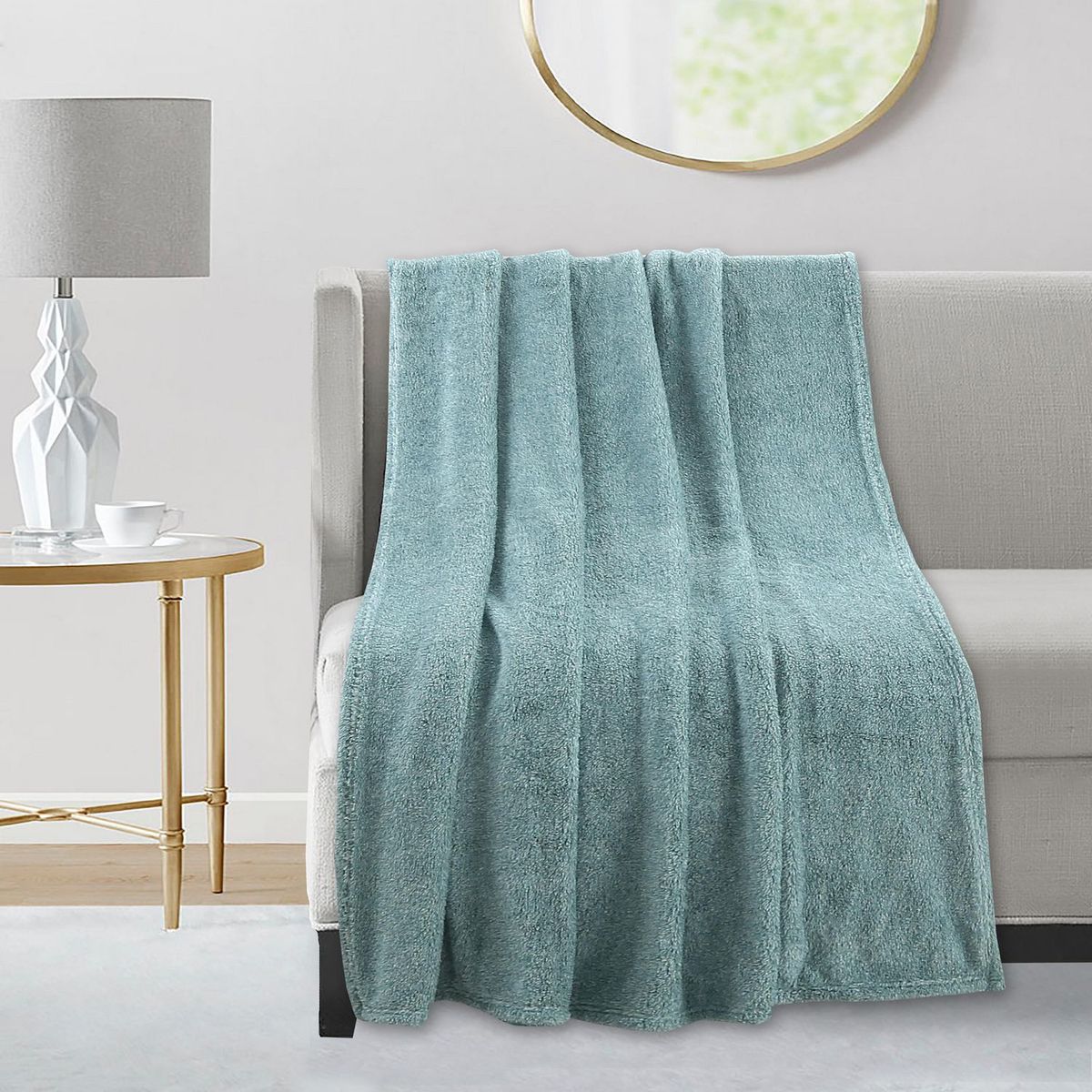 JUST HOME COLLECTION - Manta Melange Nordic 125x150cm Celeste