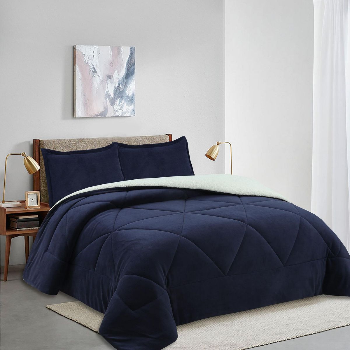 JUST HOME COLLECTION - Plumón Nórdico Sólido 2P Azul