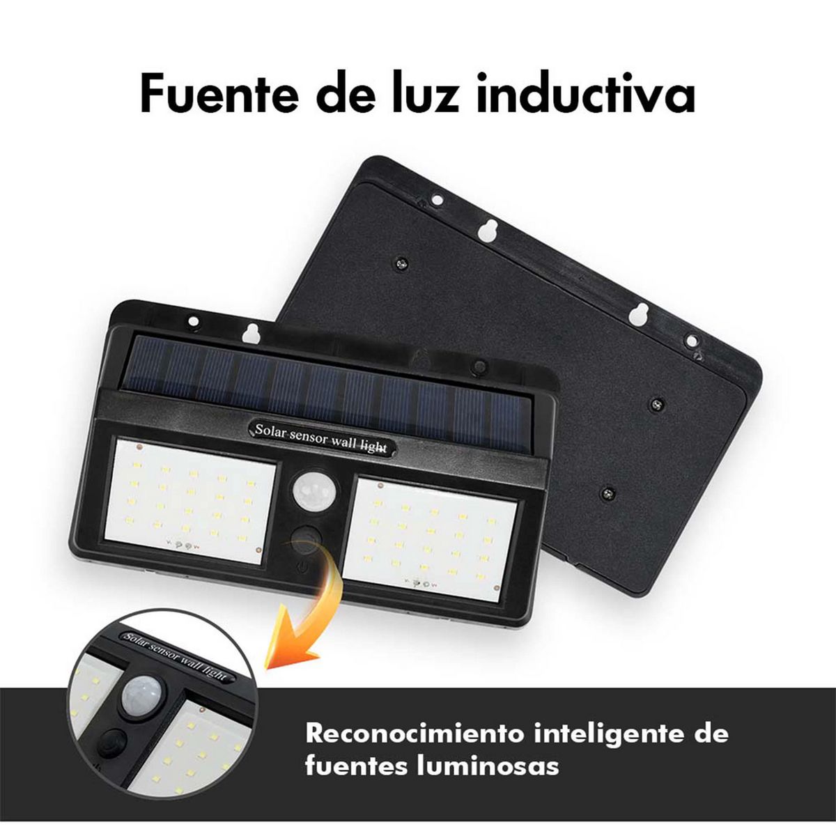 DAIRU - Braquete De Pared Exterior Solar Pirámide Luz Fría 20W 300Lm