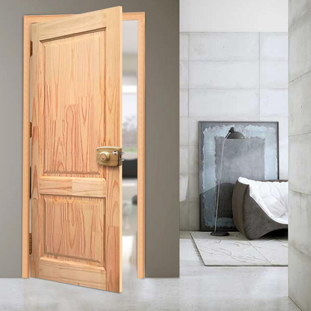 HOLZTEK - Puerta de madera Principal Varsovia 95cm