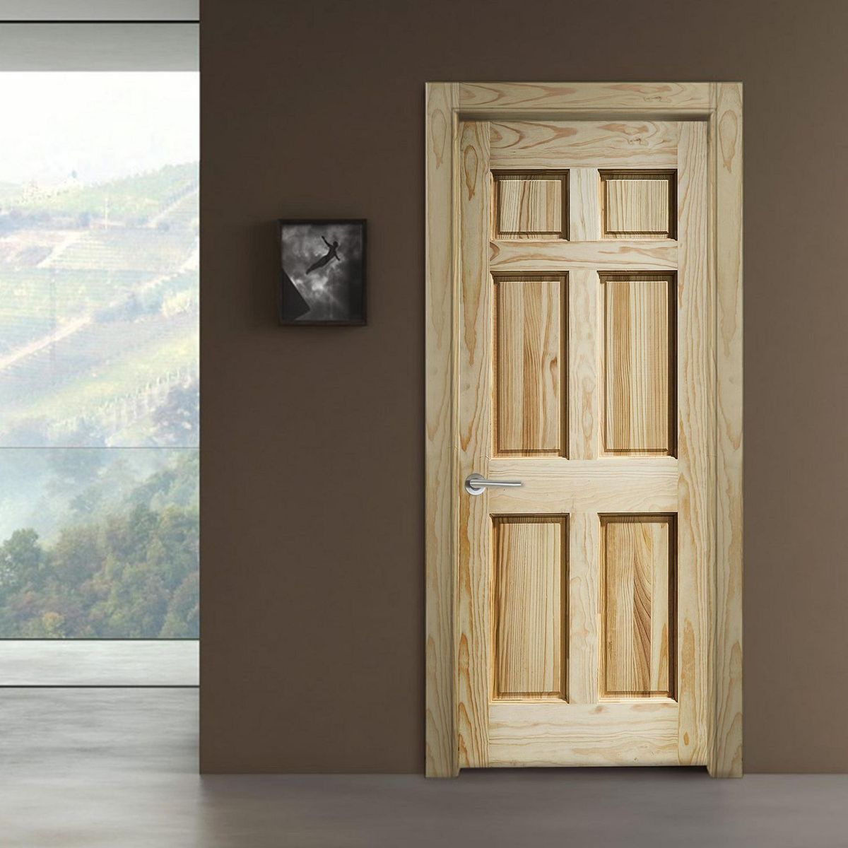 HOLZTEK - Puerta de madera Principal Bostonian 85cm