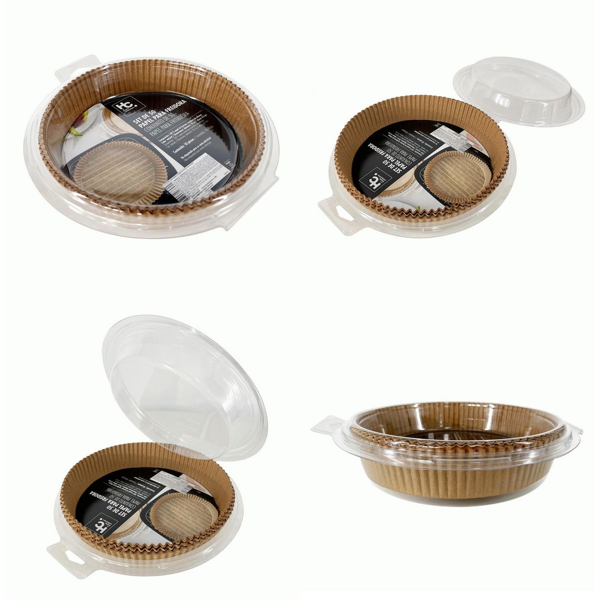 JUST HOME COLLECTION - Set de 50 Unidades Papel para Freidora 26x4.5cm