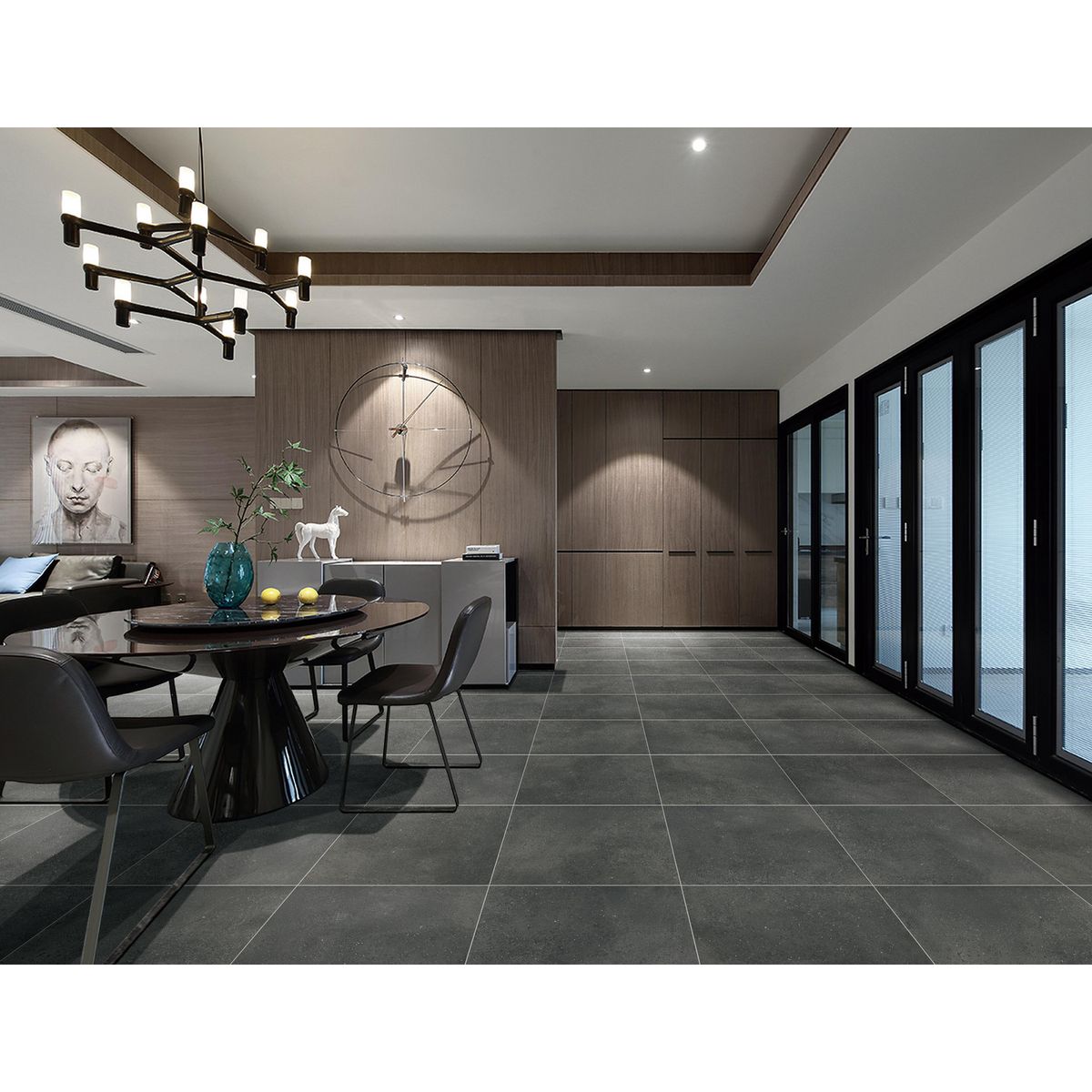 HOLZTEK - Porcelanato Rust Dark 60x60 1.44M2