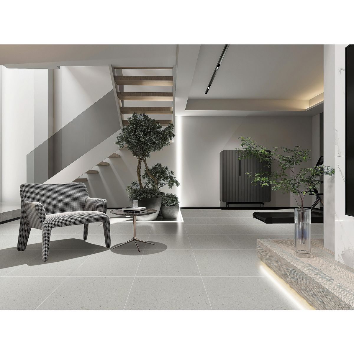 HOLZTEK - Porcelanato Rústico Grey Gris Claro 60x60cm 1.44m2