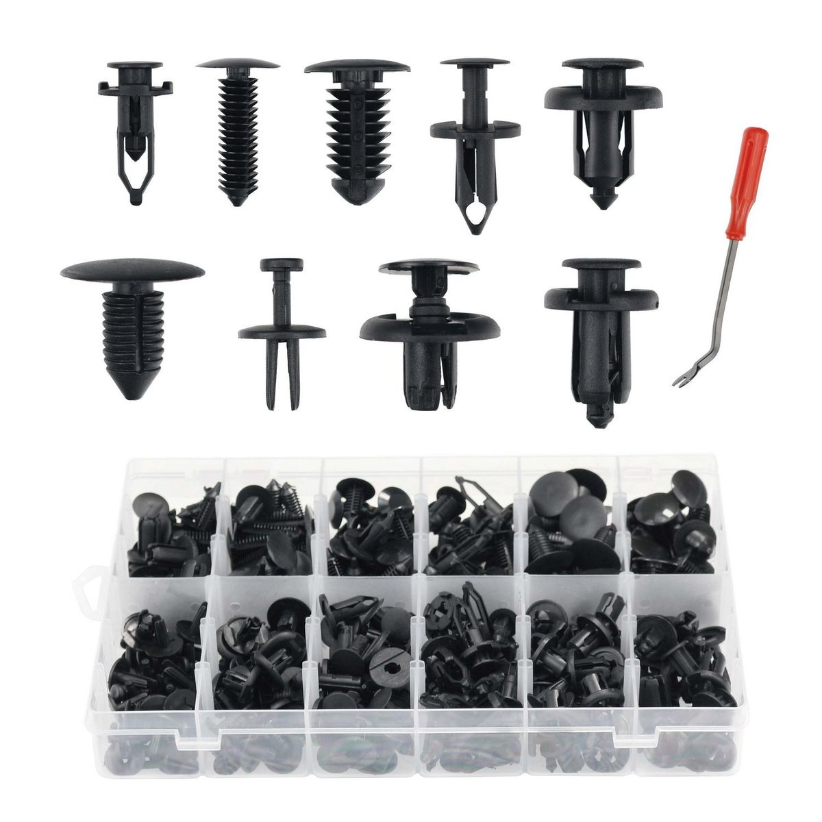 AUTOSTYLE - Kit de Fijación Clip Tapabarro 245 Piezas