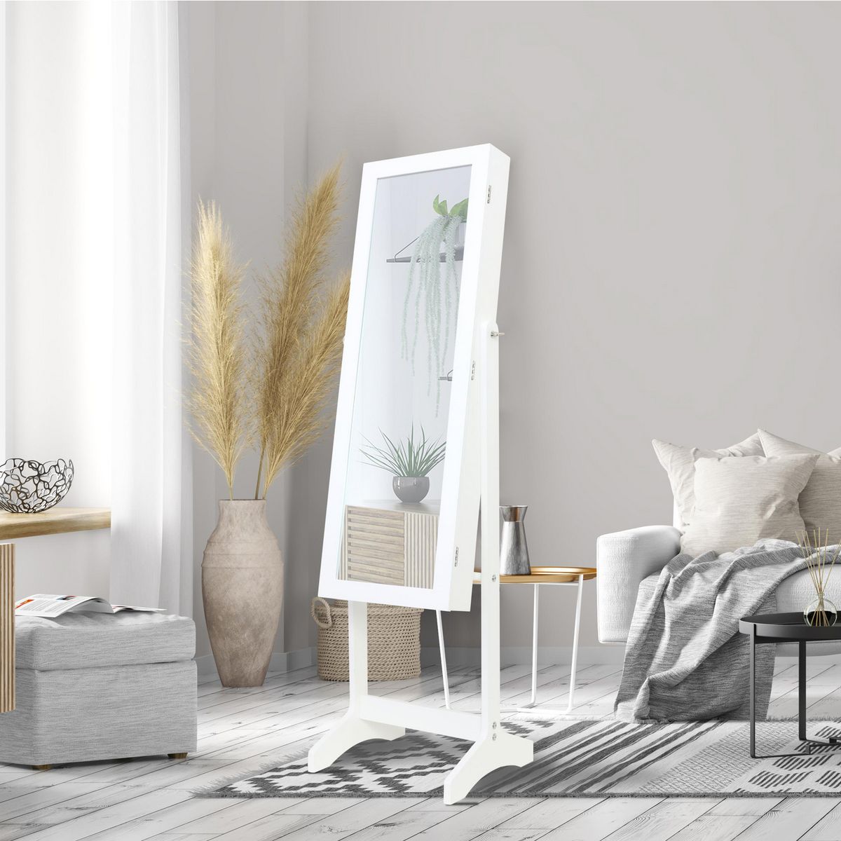 JUST HOME COLLECTION - Espejo Joyero 41x150cm Blanco