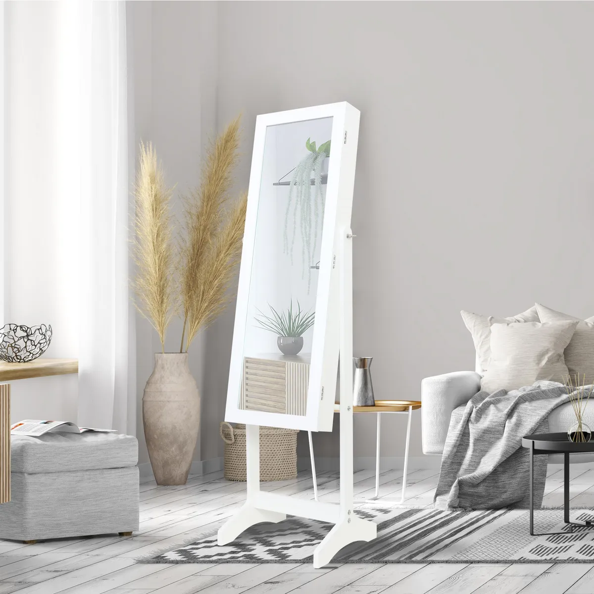 JUST HOME COLLECTION - Espejo Joyero 41x150cm Blanco