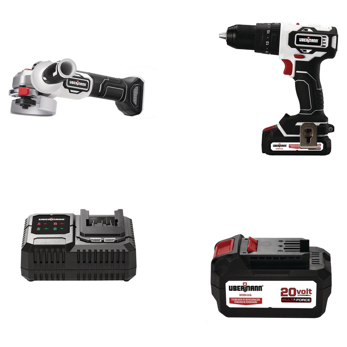 UBERMANN - Set Taladro Ubermann + Esmeril Ubermann 20V