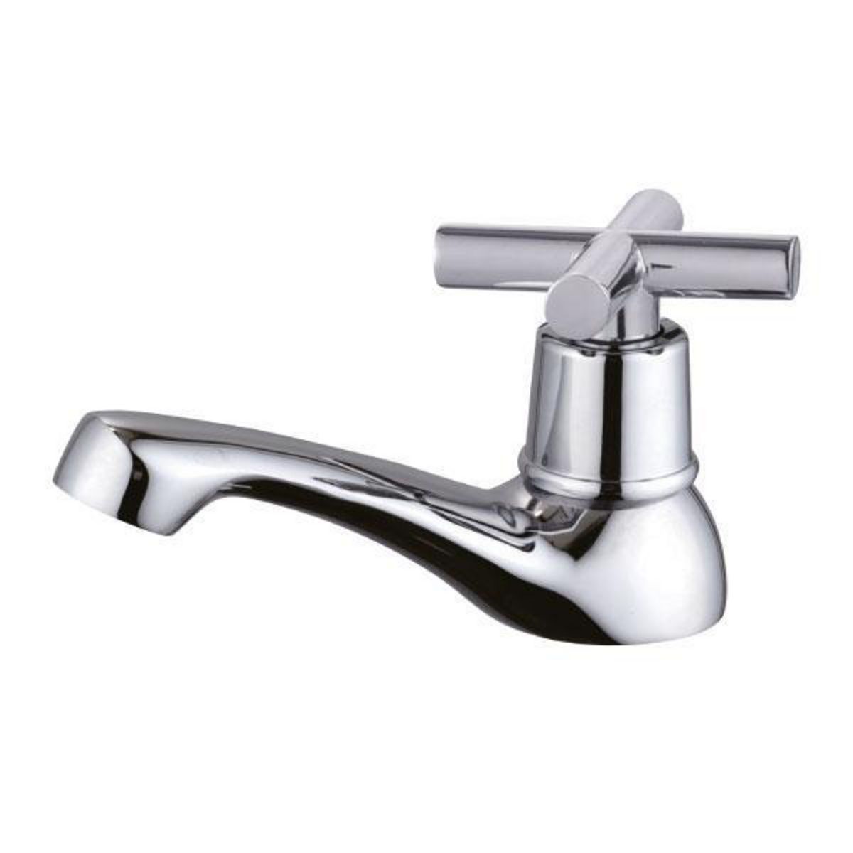 SENSI DACQUA - Llave de Lavatorio Sencilla Cruz Cromo