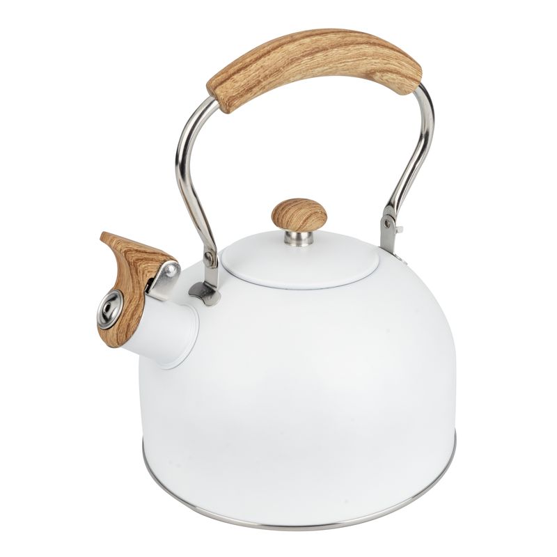 JUST HOME COLLECTION - Tetera Blanca Acero Inoxidable 2.5l